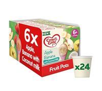 Cow & Gate Apple & Banana with Coconut Milk Baby Food Pot Multipack, 6+ Months, 95g (24 Pots)