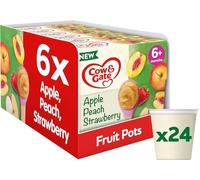 Cow & Gate Apple Peach & Strawberry Baby Food Fruit Pots, 6+ Month, 24x100g