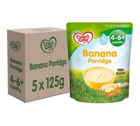Cow & Gate Banana Porridge Baby Cereal 4-6+ Months, 125g - Real Banana Flakes, Iron for Cognitive Development