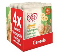 Cow & Gate Banana Wholegrain Porridge Baby Food Cereal, 7+ Months, 200 g, Pack of 4