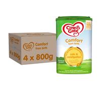Cow & Gate Comfort Baby Milk Powder Formula, from Birth, 800 g (Pack of 4)