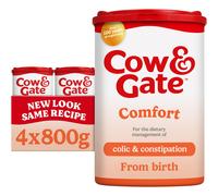 Cow & Gate Comfort Baby Milk Powder Formula, from Birth, 800g (Pack 4)