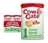 Cow & Gate First Baby Milk Formula, Suitable from Birth, Pack of 3 x 800 g
