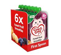 Cow & Gate Fruit Pouch Forest Fruit Baby Food Snacks, 4+ Months, 100g (Pack of 6)