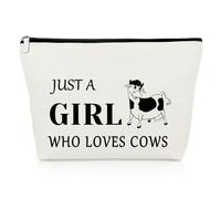 Cow Gifts for Girl Funny Cow Makeup Bag Cow Lover Gift Cowgirl Gifts Cow Themed Gifts Cosmetics Bag Inspirational Gifts for Women Cow Gifts for Farm Animal Lovers Christmas Birthday Travel Pouch