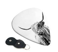 Cow Guitar Plectrum 6-Piece Set For Acoustic Guitar, Electric Guitar, Bass, Ukulele - Thin, Medium And Thick