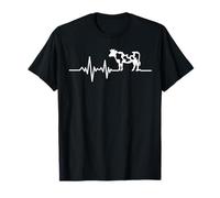 Cow Heartbeat Dairy Farming Ranch Life Cattle Lover Gifts T-Shirt