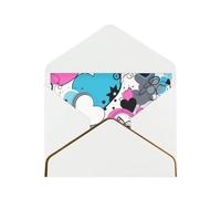 Cow Hide With Hearts Moo Love Luxury Pearl Paper Greeting Card With Gold Border, Blank Inside, With Envelope - Birthday, Wedding, Christmas, Valentine