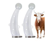Cow Horn Cover - 2pcs Soft Silicone Cattle Horn, Secure Livestock Protection Gear, Adjustable Heavy Duty Farm Accessory Anti Collision Design Avoid Fence Breakage Safety for Ranch Barn Pasture