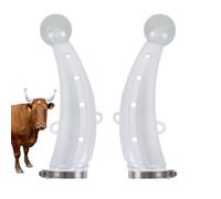 Cow Horn Guard - Adjustable Silicone Horn Protector, Round Edge Safety Cover | Protective Farming Tool for Aggressive Cattle, Ranch Bulls, Dairy Barns, Cow Shed, Farmyard, Livestock Safety Management