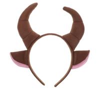 Cow Horns Headband for Boys and Girls Realistic Bull Ears Costume Hair Accessory for Halloween Cosplay and Party Decorations Fun Dress-Up Prop