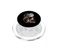Cow Howling at Moon Vintage 90s Retro Farm Country PopSockets PopGrip for MagSafe