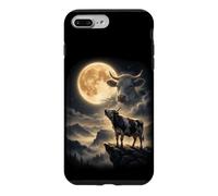 Cow Howling at the Moon Retro 90s Wildlife Meme farmers Case for iPhone 7 Plus/8 Plus