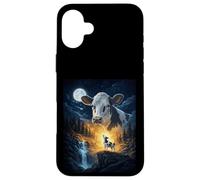Cow Howling to The Moon Vintage Funny Cow Case for iPhone 16 Plus