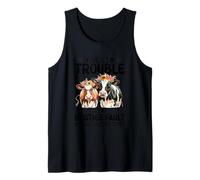 Cow If We Get in Trouble It's My Besties Fault Funny Women Tank Top