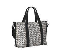 Cow in Black and White Print Travel Hand Bag for Women Men Foldable Weekend Vacation Journeys Tote Shoulder Bags