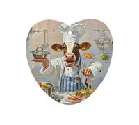 Cow in The Kitchen Car Air Freshener Hanging, Long Lasting Scented Car Aromatherapy Tablets, Love form Fragrance Scented Cards for Vehicles, Bedroom, Wardrobe Gray-style