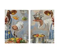 Cow in The Kitchen Passport Holder with Card And Ticket Slot, PU Leather Passport Case Easy Access, Travel Essentials Document Organizer Waterproof Travel Wallet for Men Women