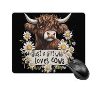 Cow Just A Girl Who Loves Cows Mouse Pad Square Mouse Mat Cute Mousepad