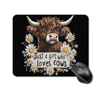 Cow Just A Girl Who Loves Cows Mouse Pad Square Mouse Mat Cute Mousepad