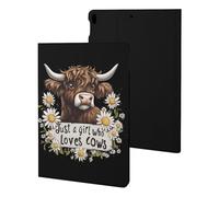 Cow Just A Girl Who Loves Cows Tablet Case Compatible with ipad Pro/ipad Air3(10.5in) Protective Case Cover Tablet Stand Cover
