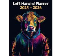 Cow Left Handed Planner: 2 Year Weekly Sunday to Saturday Calendar | Gift For People Who Love Farm Animals, Countryside Lovers | For Back To School, Office, Work | 8.5 x 11 Inches | v1