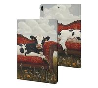 Cow Lies on Couch Cute Tablet Case Unisex Slim Hard Protective Cover Compatible with iPad 9th/ 8th/ 7th