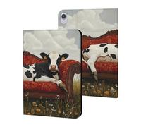 Cow Lies on Couch Cute Tablet Case Unisex Slim Hard Protective Cover Compatible with iPad 9th/ 8th/ 7th
