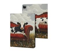 Cow Lies on Couch Cute Tablet Case Unisex Slim Hard Protective Cover Compatible with iPad 9th/ 8th/ 7th