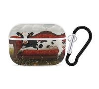 Cow Lies on Couch Printed Bluetooth Earbuds Case Colorful Wireless Headphones Covers Compatible With AirPods Pro 2