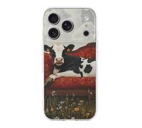 Cow Lies on Couch Printed Phone Case Unisex Cute Trendy Cellphone Protective Cover Compatible with iPhone 17/17 Pro/17 Pro Max/17 Air