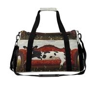 Cow Lies on Couch Trendy Duffle Bag for Travel Large Capacity Lightweight Carry on Halfday Weekender Bags
