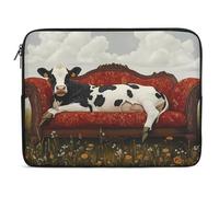 Cow Lies on Couch Trendy Laptop Sleeve for Unisex Adult Multi Size Computer Protective Bags Cases 13inch