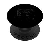 Cow Lover Constellation Farm Animal Line Art Geometric PopSockets Adhesive PopGrip