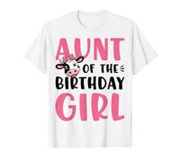 Cow Lover Dairy Farming Aunt of The Birthday Girl T-Shirt