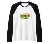 Cow Lovers I Don't Care What Anyone Thinks of Me Cows Farmer Raglan Baseball Tee