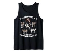 Cow Lovers I Don't Care What Anyone Thinks of Me Cows Farmer Tank Top