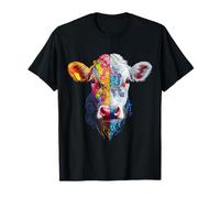 Cow Mandala Face Art Animal Lover Portrait Artwork Cow T-Shirt