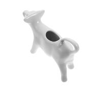 Cow Milk Jug Creamer Pitcher - 13.50 Cute Ceramic White Jug Syrup Container Creative Cow Shaped Coffee Cream Dispenser | for Spaghetti Sauce Kitchen Coffee Tea Milk