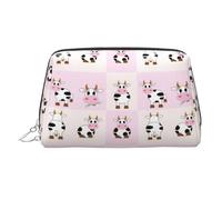 Cow Milk Printed Large Makeup Organizer Versatile Toiletry Case with Secure Zipper Closure for Women