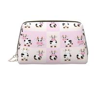 Cow Milk Printed Large Makeup Organizer Versatile Toiletry Case with Secure Zipper Closure for Women