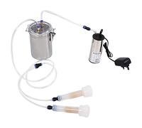 Cow Milking Machine 2L Electric Milking Machine Portable Stainless Steel Cattle Milking Machine Vacuum Sheep Goat Milker for Home Small-scalefarm(for Cow)
