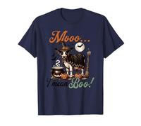 Cow Moo I Mean Boo Funny Halloween Farm Animals T-Shirt