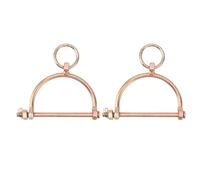 Cow Nose Ring Cattle Nose Ring Bull Nose Ring Stainless Steel Lightweight Easy to Install for Farm Ranch Dairy Cows Bulls 2PCS 10.5x8cm