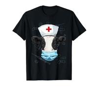 Cow Nurse Shirt Nursing Student Registered Nurse RN LPN CNA Value Graphic T-Shirt, Men, Black, S