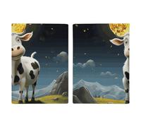 Cow over The Moon Passport Holder, ID Card Protector Case Passport Holder with Slot Passports Travel Wallet Document Cover for Women And Men