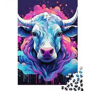 Cow Paper 1000 Pieces Jigsaw Puzzle for Adults Creative Rectangular Puzzle Brain Exercise Challenge Game 1000pcs (38x26cm)