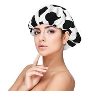 Cow Pattern Animal,Adjustable Silk Hair Wrap Adult's Satin Sleeping Cap Hair Women's Elastic Sleep Bonnet