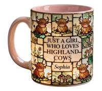 Cow Pattern Ceramic Mug - Solid 9.5 x 8 cm Country Style Porcelain Drinkware Heat Resistant Easy Grip Handle | Ideal Hot Drinks, Milk, Juice, Coffee for the T