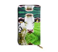 Cow Patterns Print Leather Long Clutch Wallet – Fashionable Personalized Wallet, Multiple Card Slots, Gift Ready, Black, One Size